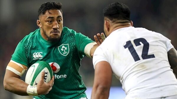 Ireland's Bundee Aki with England's Manu Tuilagi. (©INPHO/Billy Stickland) Ireland's Bundee Aki with England's Manu Tuilagi. (©INPHO/Billy Stickland)