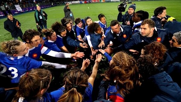 France celebrate after the game. Photo: ©INPHO/Ryan Byrne