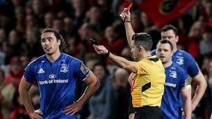 Contentious moments as Munster v Leinster proves a difficult night for referee Frank Murphy