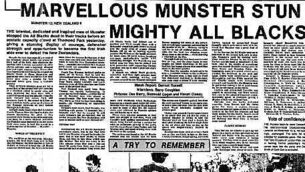 Read the original 1978 'Cork Examiner' Match Report: MARVELLOUS MUNSTER STUN MIGHTY ALL BLACKS