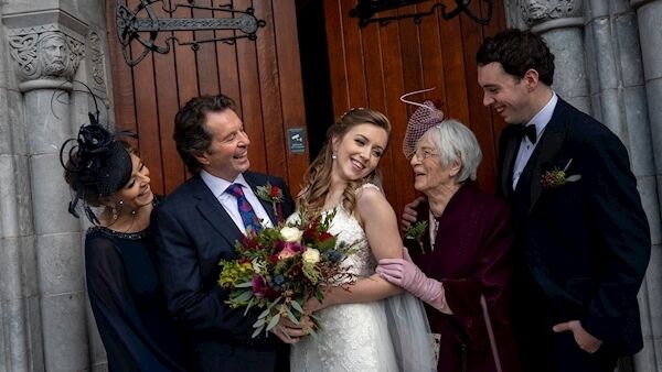 Ileana Wright, with her mother Angela and father Finbar, her grandmother Eileen Desmond, and her brother Fergus Wright.