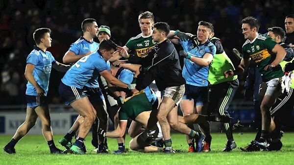 Tempers flare at the final whistle. Picture: ©INPHO/Lorraine O'Sullivan