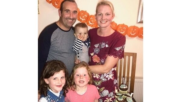 Kieran and Sinead with James (1), Isabelle (7), Ava (5) October 2018