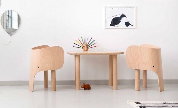 This delightful set includes one table and two elephant chairs. Elements Optimal, Denmark. Designed by Marc Venot. €675, cadesign.ie