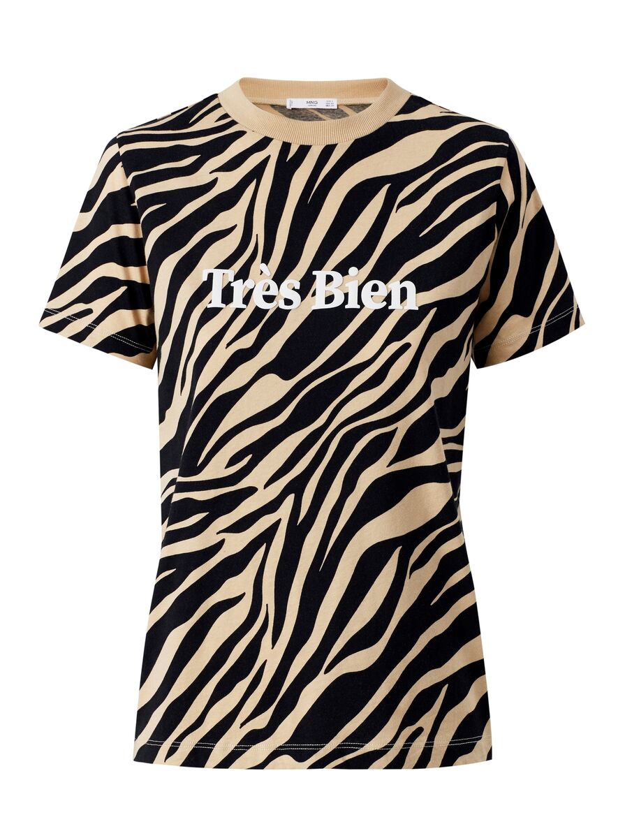 Très Bien zebra t-shirt, Mango, €12.99