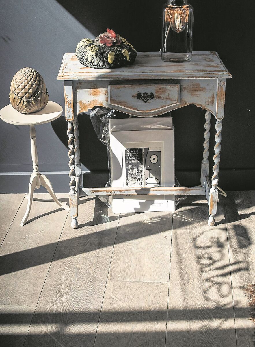 Example of distressed furniture by Layla Shepherd. Photo credit: Stu Teehan