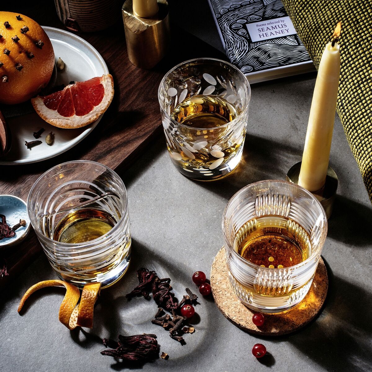 The Dursey Walls tumblers come in a choice of three designs (€70 each).