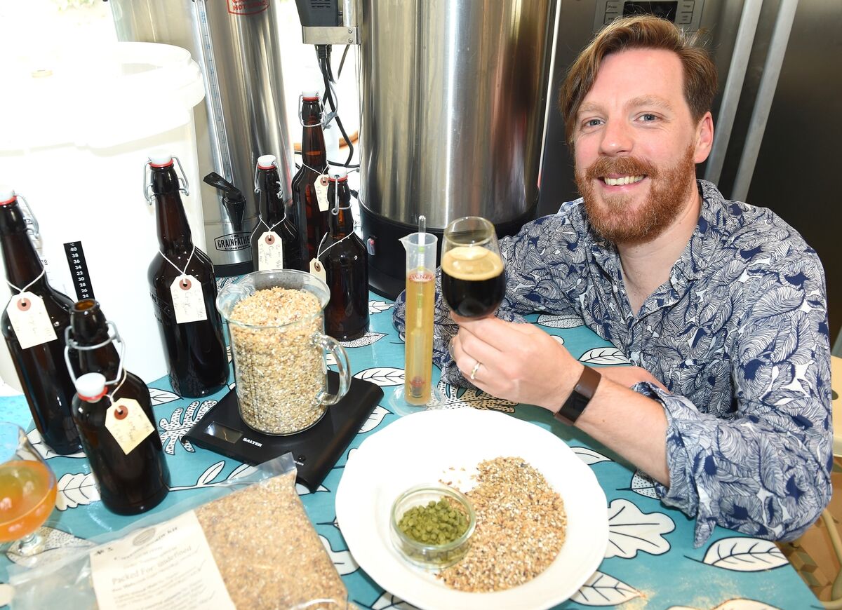 Drew Ruttle in Cork says home brewing is an opportunity to get as creative as you want — but that, unlike other hobbies he’s tried, he ends up with 40 bottles of great beer. Picture: Larry Cummins Drew Ruttle in Cork says home brewing is an opportunity to get as creative as you want — but that, unlike other hobbies he’s tried, he ends up with 40 bottles of great beer. Picture: Larry Cummins