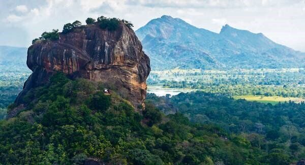 Sigiriya Lion Rock fortress in the northern Matale District near the town of Dambulla.