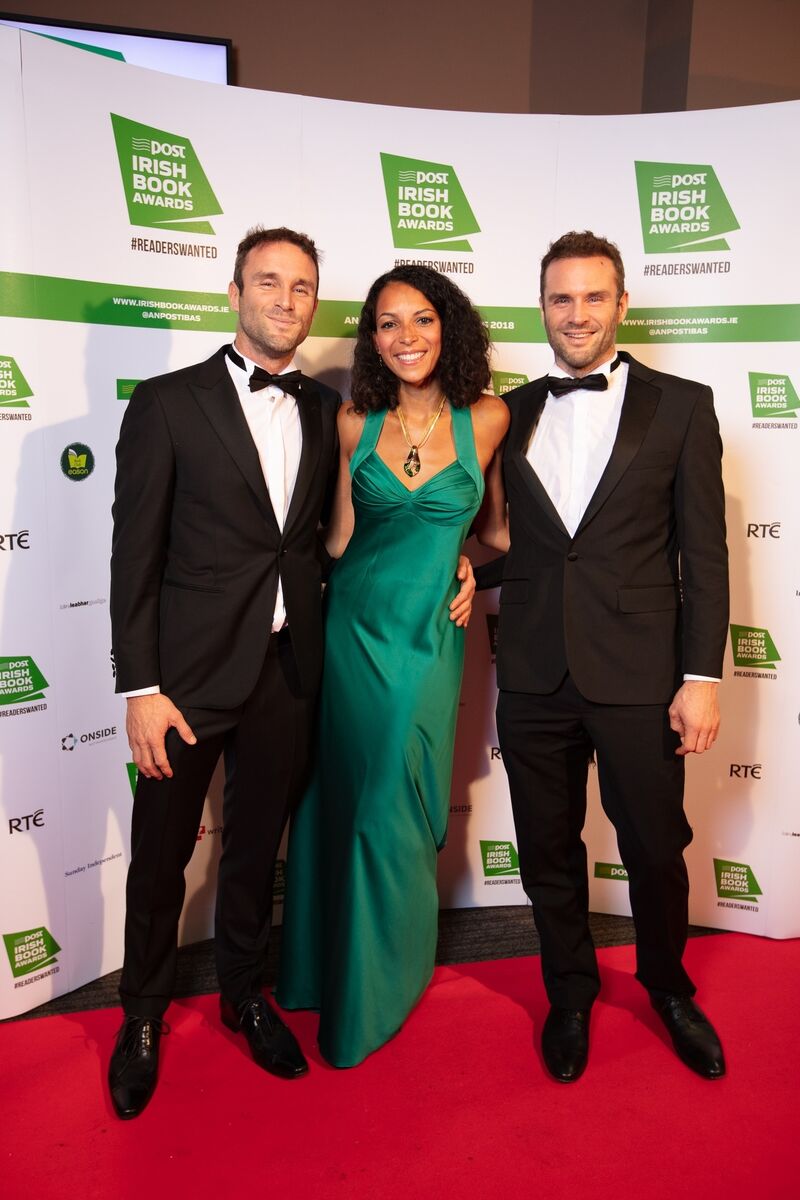 David and Stephen Flynn pictured with Sabrina Van de Cotte