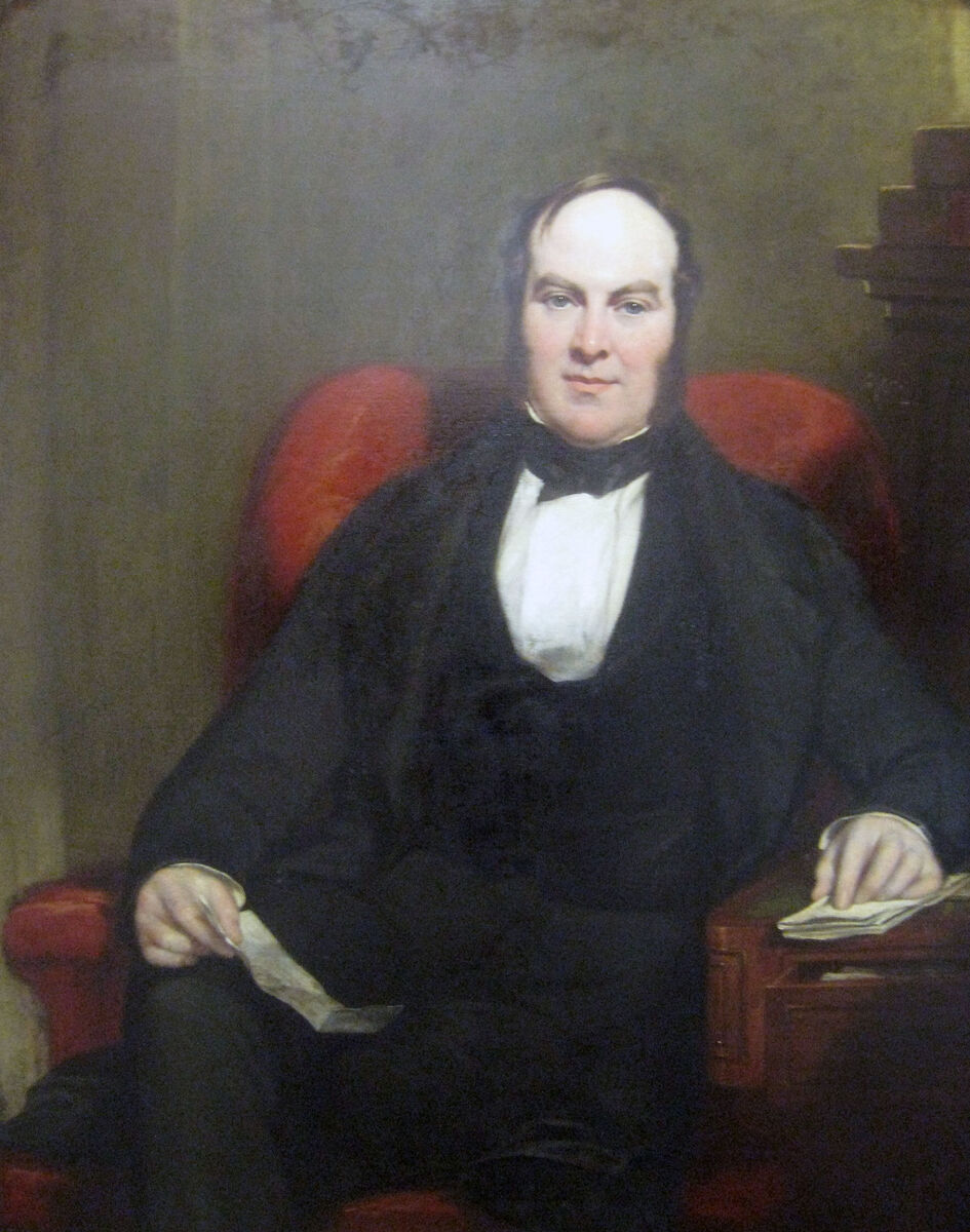 Charles Geach (1808-1854), founder of the Birmingham and Midland Bank, sporting some serious side burns. HBSC Group Archives, 1850. J. Partridge., Author provided