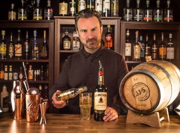 Oisín Davis, Great Irish Beverages, makes his own concoction. Oisín Davis, Great Irish Beverages, makes his own concoction.