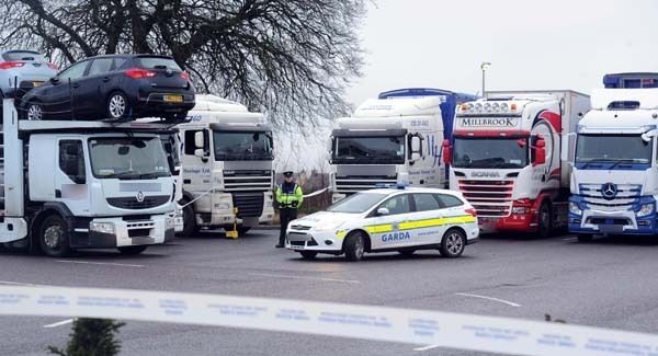 Gardaí at the scene of the incident in Fermoy in 2017. Pic: Denis Minihane.