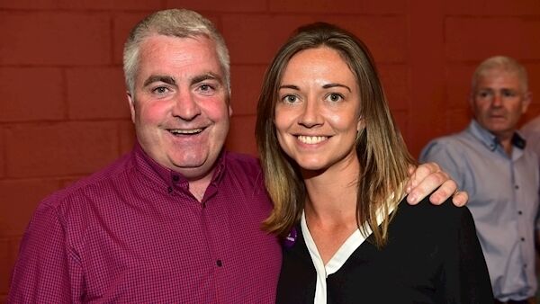 Finbarr Harrington, Non-Party, and Holly McKeever Cairns, Social Democrats, fighting it out for the last seat in Bantry West Cork at the Community Hall in Clonakilty. Picture Dan Linehan
