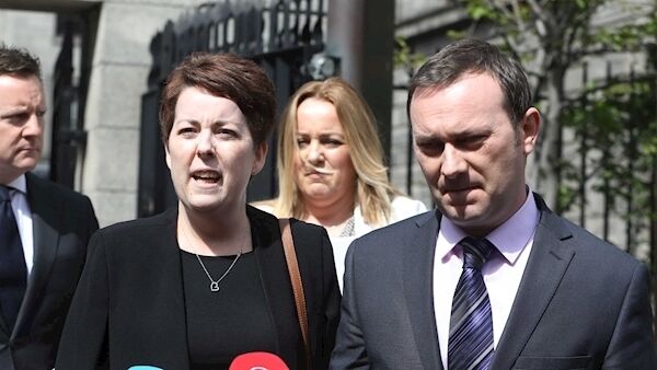 Ruth Morrissey with her husband Paul, addressing the media outside the High Court in Dublin today. Photo: Leah Farrell / RollingNews.ie Ruth Morrissey with her husband Paul, addressing the media outside the High Court in Dublin today. Photo: Leah Farrell / RollingNews.ie