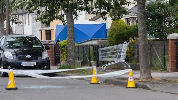 The scene of the shooting on Kilbarron Avenue in Dublin. Pic: Collins.