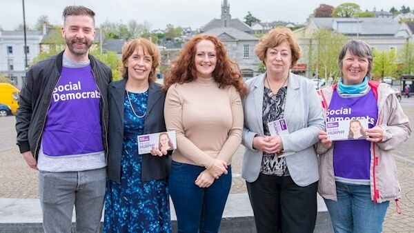 June Murphy on the campaign trail in Kildorrery.