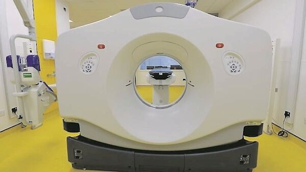 The CT scanner room in the Glandore Centre for radiation/oncology at Cork University Hospital, officially opened yesterday.