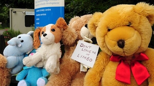 Teddies and Flowers were placed at the gates to Bessborough in Cork. The commission did not consider it feasible to excavate the full 60 acres, let alone the rest of the 200-acre estate on which there has been extensive building work since the institution closed. Picture: Des Barry Teddies and Flowers were placed at the gates to Bessborough in Cork. The commission did not consider it feasible to excavate the full 60 acres, let alone the rest of the 200-acre estate on which there has been extensive building work since the institution closed. Picture: Des Barry
