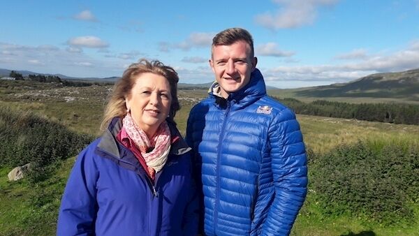 Mary McAleese with Joe Canning, who has what she calls a ‘remarkable value system’.