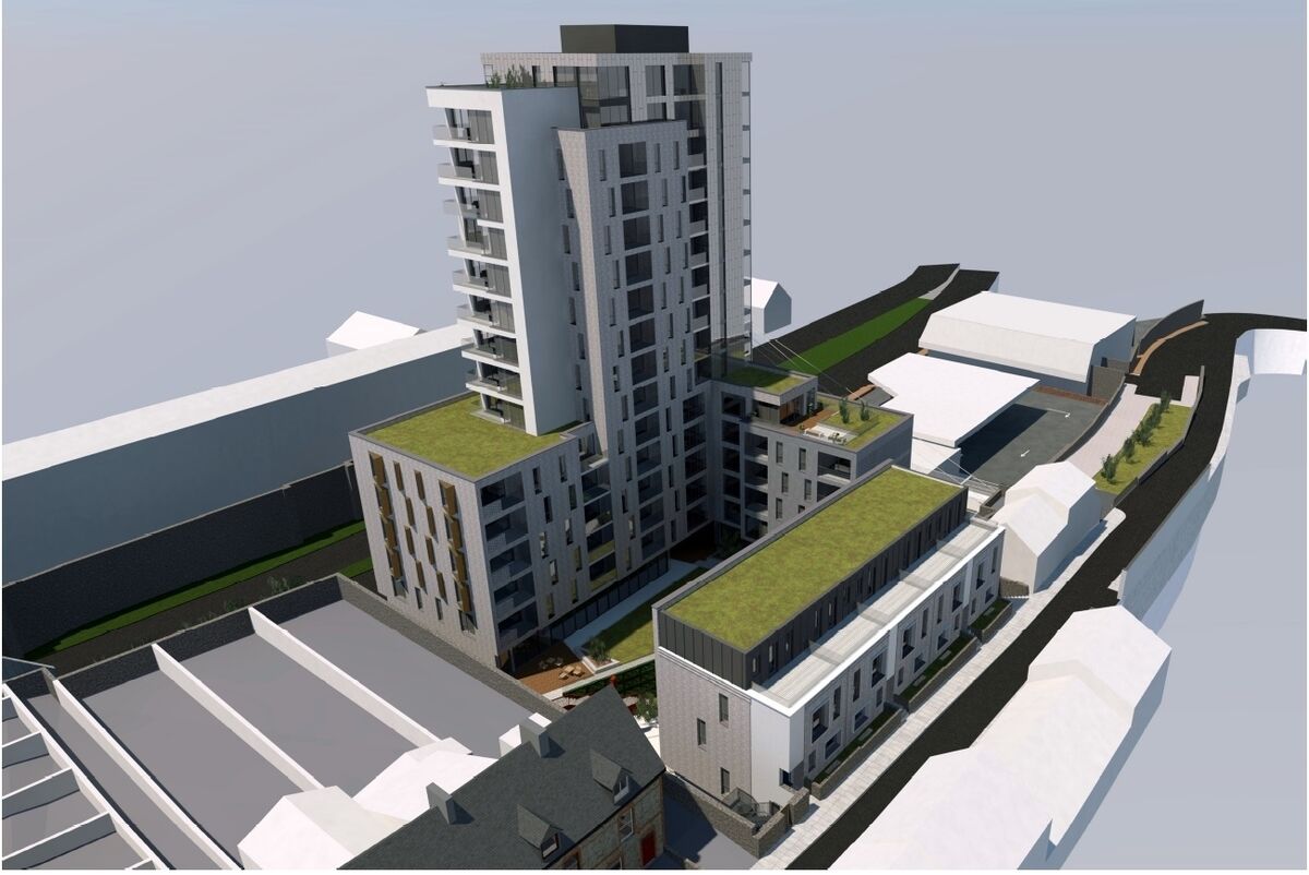 Image from planning application which shows scale of developmnet in relation to the wider Rockboro Road streetscape and residential housing