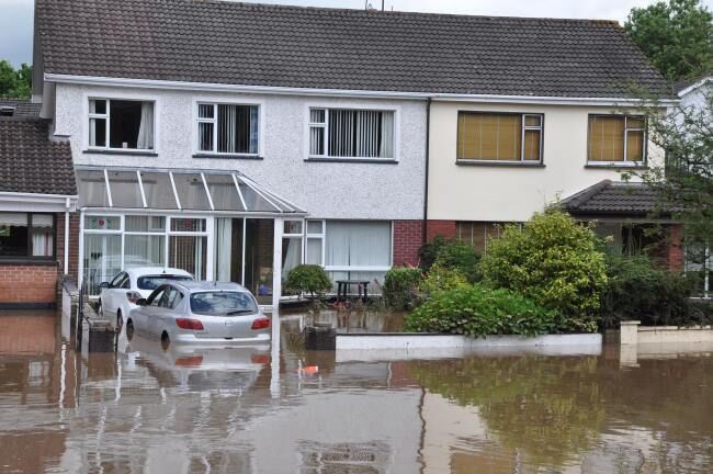 The scene of the floods in Glanmire in 2012. Pic: Liz Dunphy