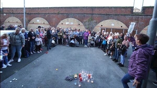 The vigil for Paddy last week. Photo: Stephen Collins/Collins Photos