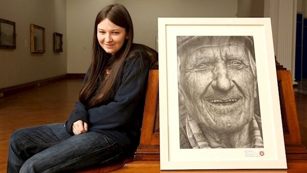 The award-winning sketch of Illauneeragh fisherman Coleman Coyne which astonished people with its photo-like qualities down to the reflection in the eyes.