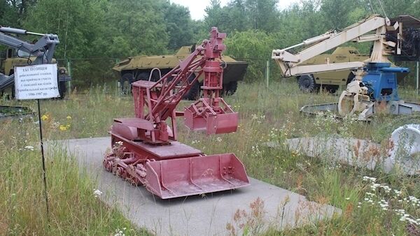 Radioactive equipment that was used to deal with the aftermath of the Chernobyl disaster. Picture: Caroline O’Doherty Radioactive equipment that was used to deal with the aftermath of the Chernobyl disaster. Picture: Caroline O’Doherty