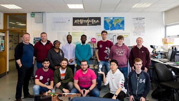 Students at WIT who worked on the Lampbot project.