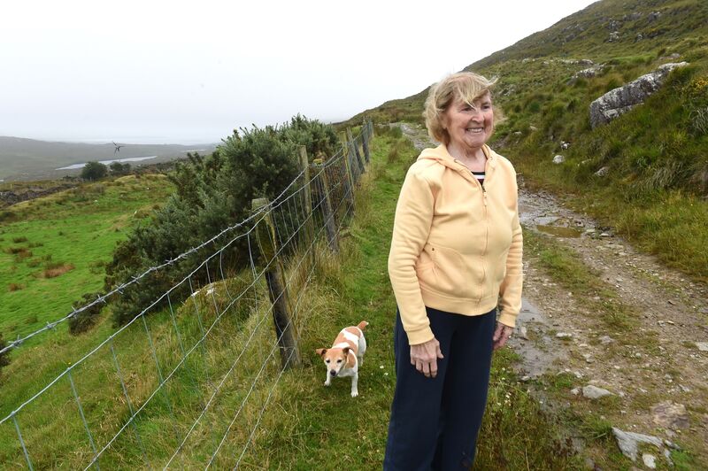 Mary O’Sullivan checks on her sheep on the Beara peninsula. Pictures: Larry Cummins Mary O’Sullivan checks on her sheep on the Beara peninsula. Pictures: Larry Cummins