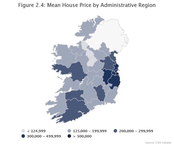 Property prices in Ireland rise by 2 in June CSO