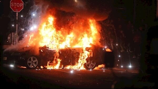 Rioting that took place in the Creggan estate on the night Lyra McKee was shot dead