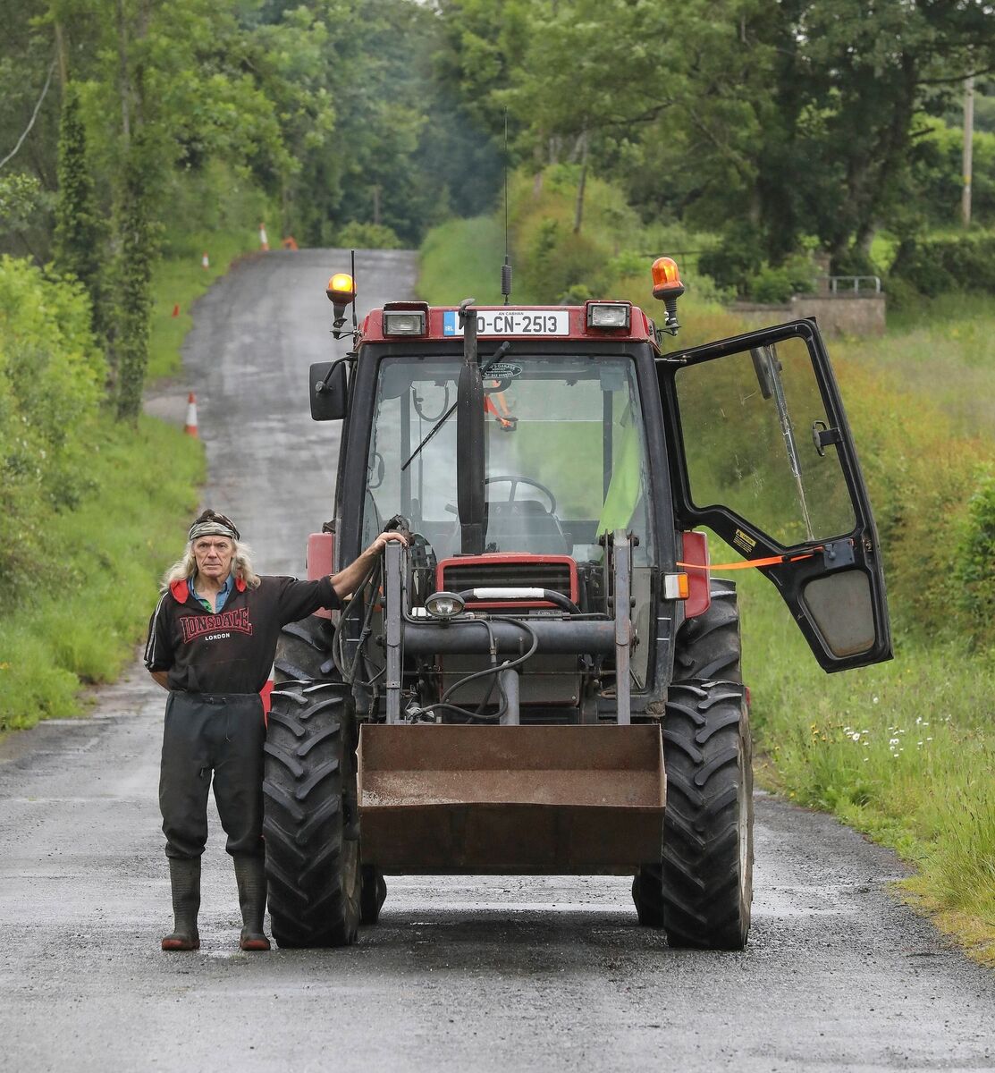Farmer Thomas Kieran used the LP4900 primary road daily to feed his livestock and tend to his farm. The road has been closed to traffic since December. Picture: Pat Byrne