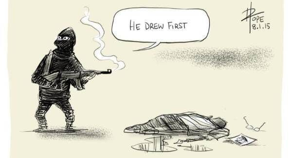 Australian cartoonist David Pope's response to the Charlie Hebdo attack Australian cartoonist David Pope's response to the Charlie Hebdo attack