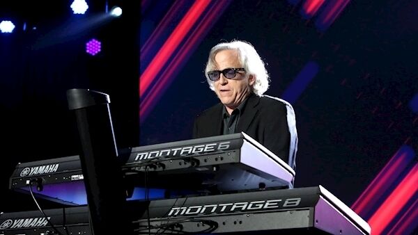 Keyboardist Steve Porcaro performs on stage during day 2 of the 2016 NAMM Show at the Anaheim Convention Center on January 22, 2016 in Anaheim, California. Photo: Jesse Grant/Getty Images.