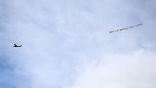 Cricket Council 'incredibly disappointed' after political message flown over World Cup game
