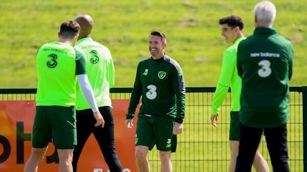 Republic of Ireland assistant coach Robbie Keane at the Republic of Ireland training session in Abbotstown, Dublin, today. Pic: Stephen McCarthy/Sportsfile