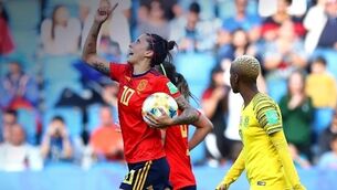 Red card and two penalties see Spain dominate South Africa