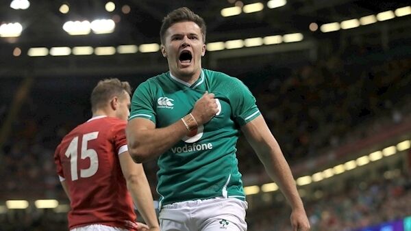 Jacob Stockdale celebrates scoring the opening try. Photo: Adam Davy/PA Jacob Stockdale celebrates scoring the opening try. Photo: Adam Davy/PA