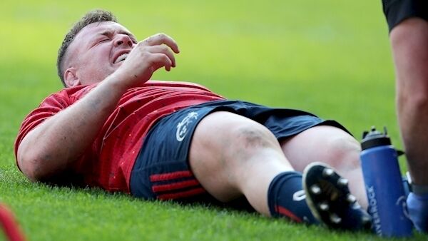 Munster's Dave Kilcoyne receives treatment. Photo: ©INPHO/Dan Sheridan