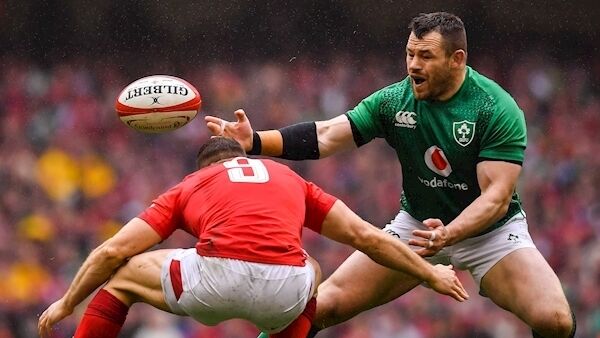 Cian Healy of Ireland in action against Gareth Davies of Wales during the Guinness Six Nations Rugby Championship match between Wales and Ireland at the Principality Stadium in Cardiff, Wales. Photo by Brendan = Moran/Sportsfile.