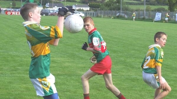 Cathal MCShane playing with the Owen Roes U13s in 2008