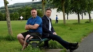 BENCH MEN: Johnny Magee and Paul Bealin taking time out in Dublin earlier this week. Picture: Moya Nolan