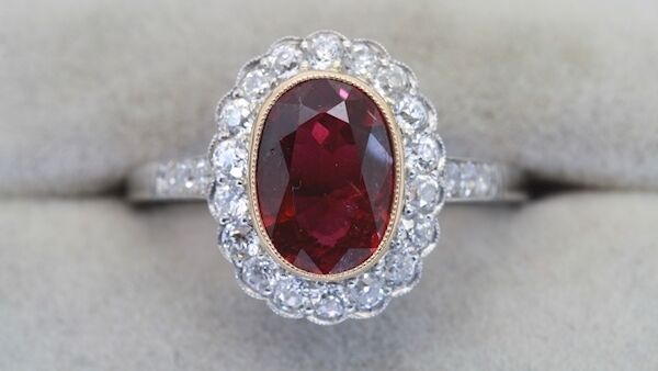 A diamond and ruby cluster ring at Weldon’s at the Cork Antique Fair tomorrow.