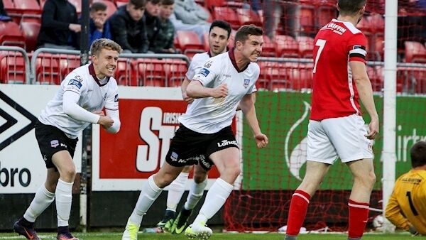 Padraic Cunningham celebrates a goal for Galway United in 2017. Padraic Cunningham celebrates a goal for Galway United in 2017.