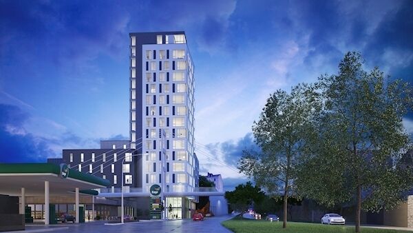 Image of the proposed 17-storey apartment tower. Picture: Meitheal Design Partners