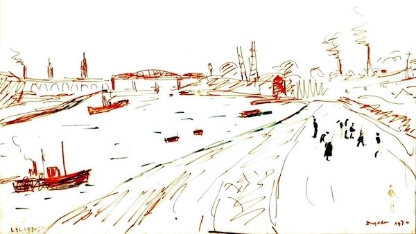 ‘Drogheda 1970’ by LS Lowry at Whyte’s sale at the RDS on Monday. ‘Drogheda 1970’ by LS Lowry at Whyte’s sale at the RDS on Monday.