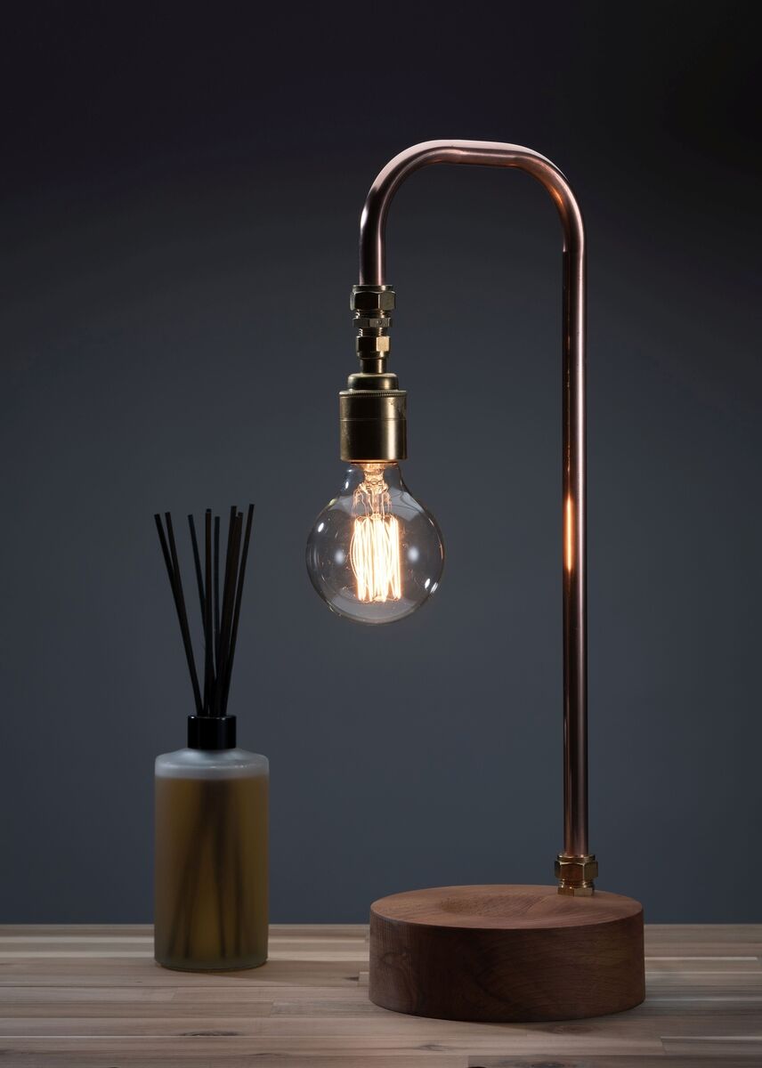 Beautiful lighting by Brian Goulding cites the industrial look with an up to date and more elegant finish (from €60).