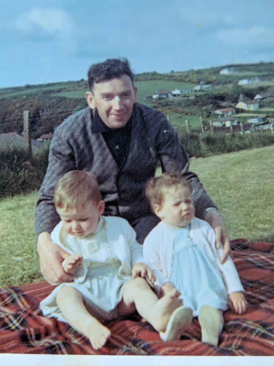 John Fitzpatrick with his children, Pat on the left, and Anne. John Fitzpatrick with his children, Pat on the left, and Anne.